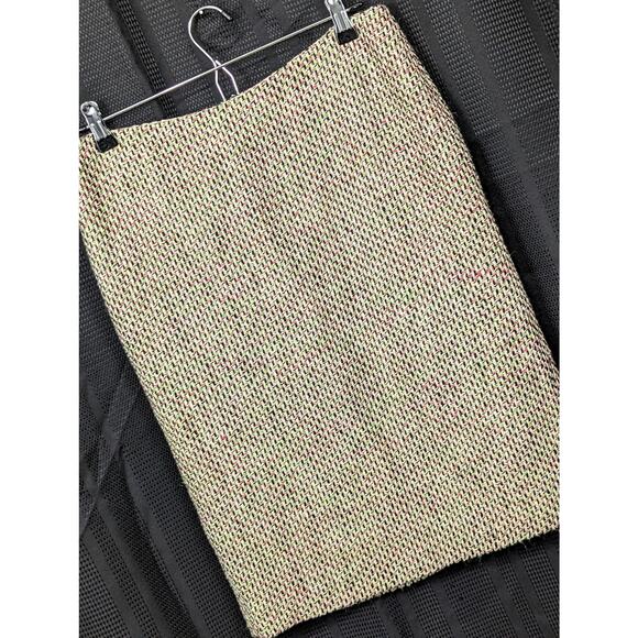 TALBOTS! NUBBY TWEED WEAVE! B & W W/SALMON & MINT SKIRT! SZ 8 - Picture 6 of 6